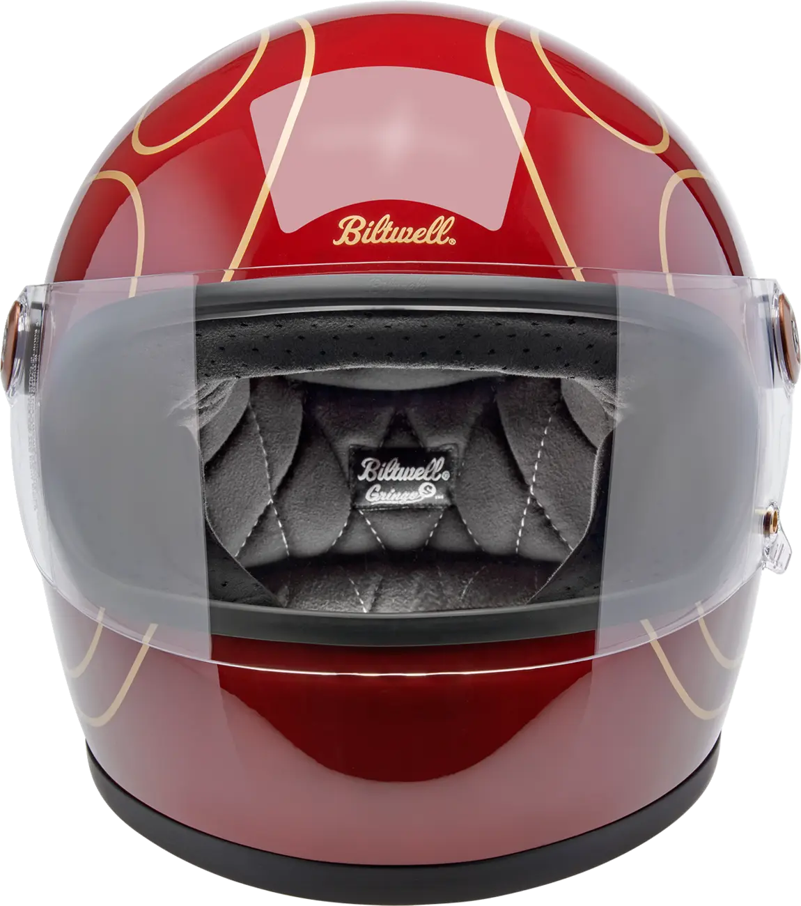 HELMET GRINGO S GLOSS GARNET RED W/ FLAMES