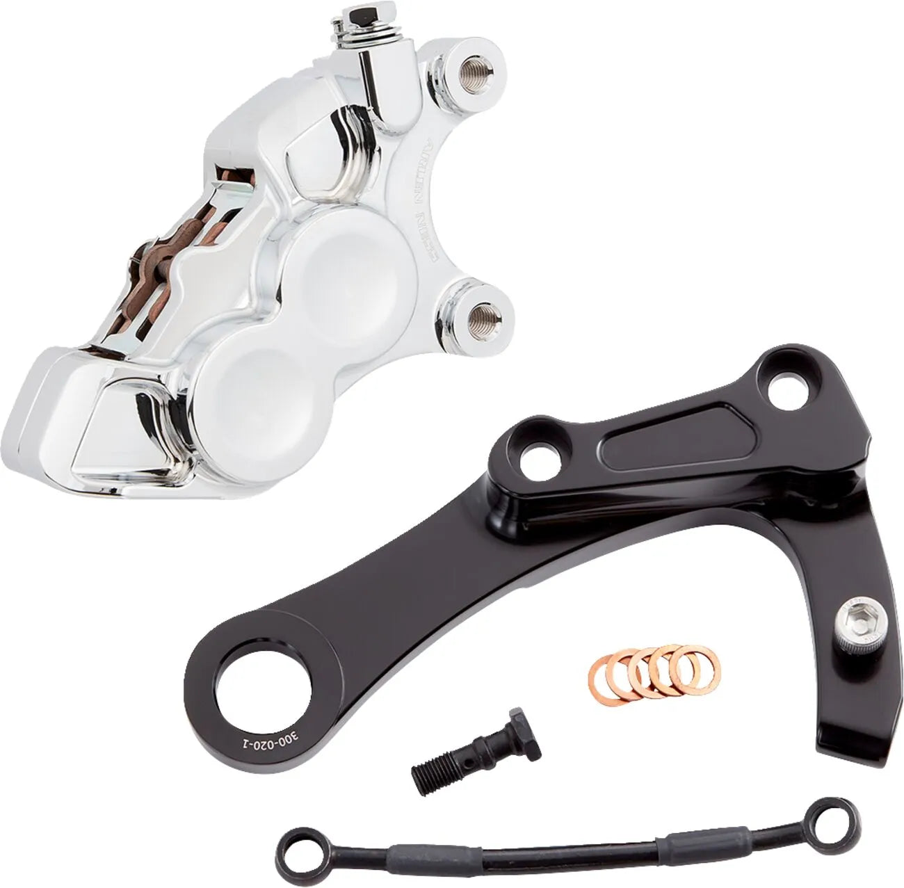 CALIPER - 4 PISTONS - M8 18-UP - CHROME - REAR