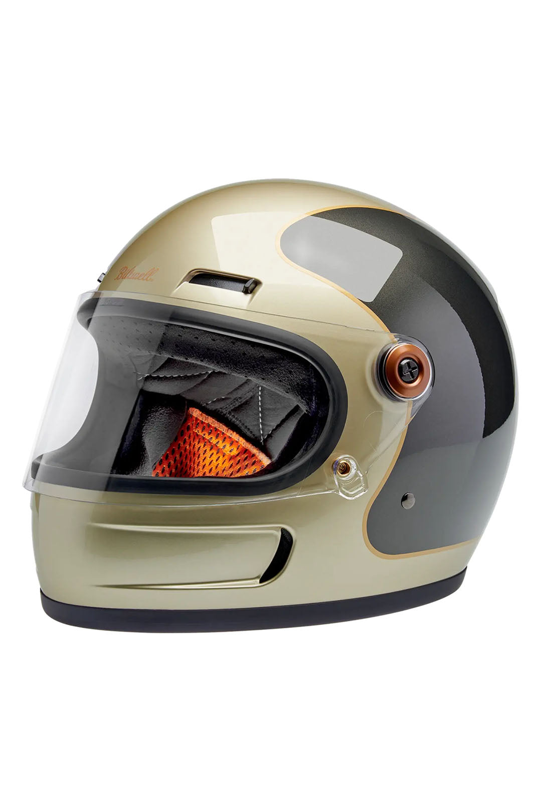 custom biltwell motorcycle helmets Biltwell - Helmet Gringo SV Gloss Metallic Champagne/Charcoal Trakr XL