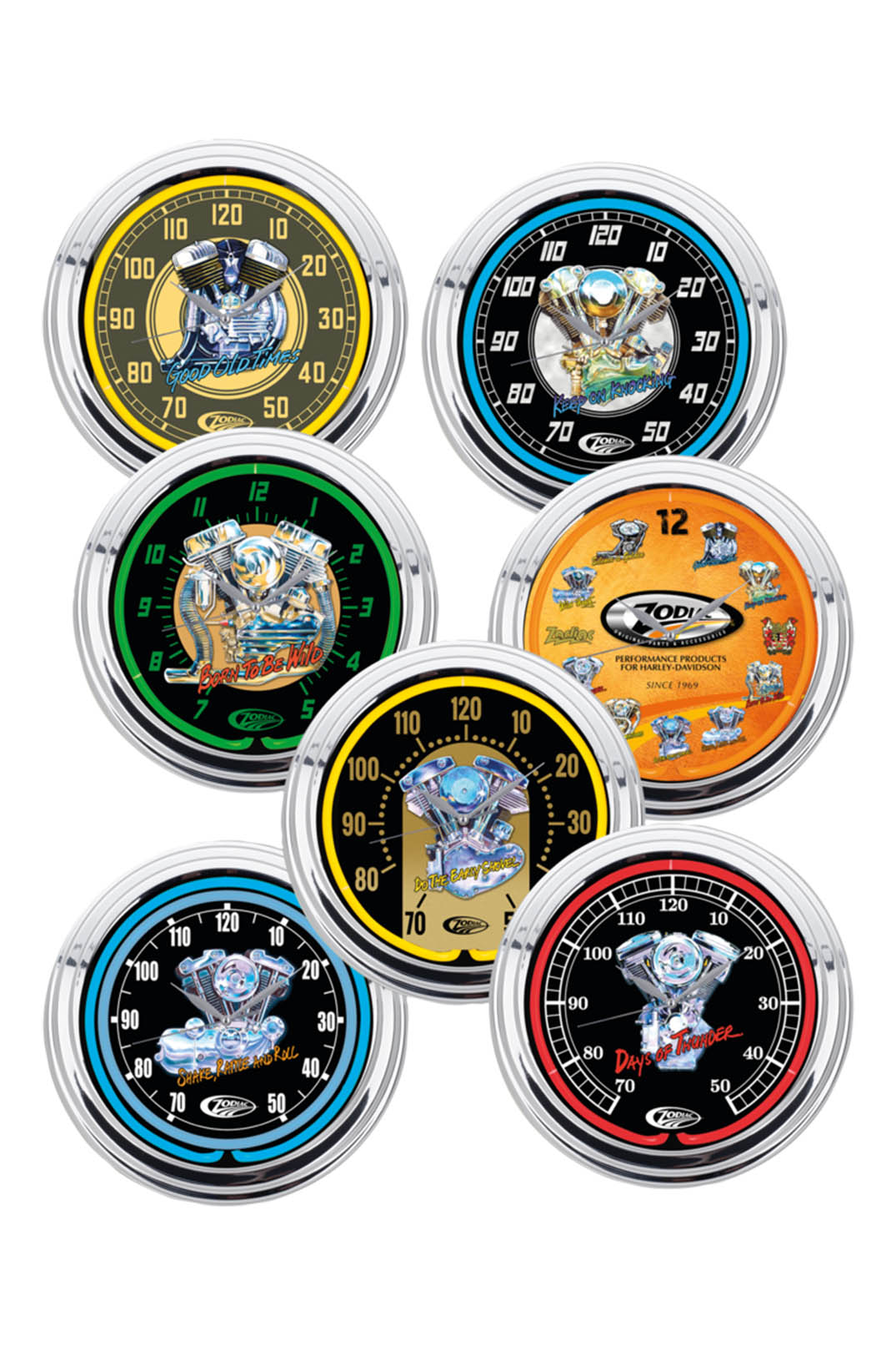 Zodiac "Knucklehead" Neon Clock