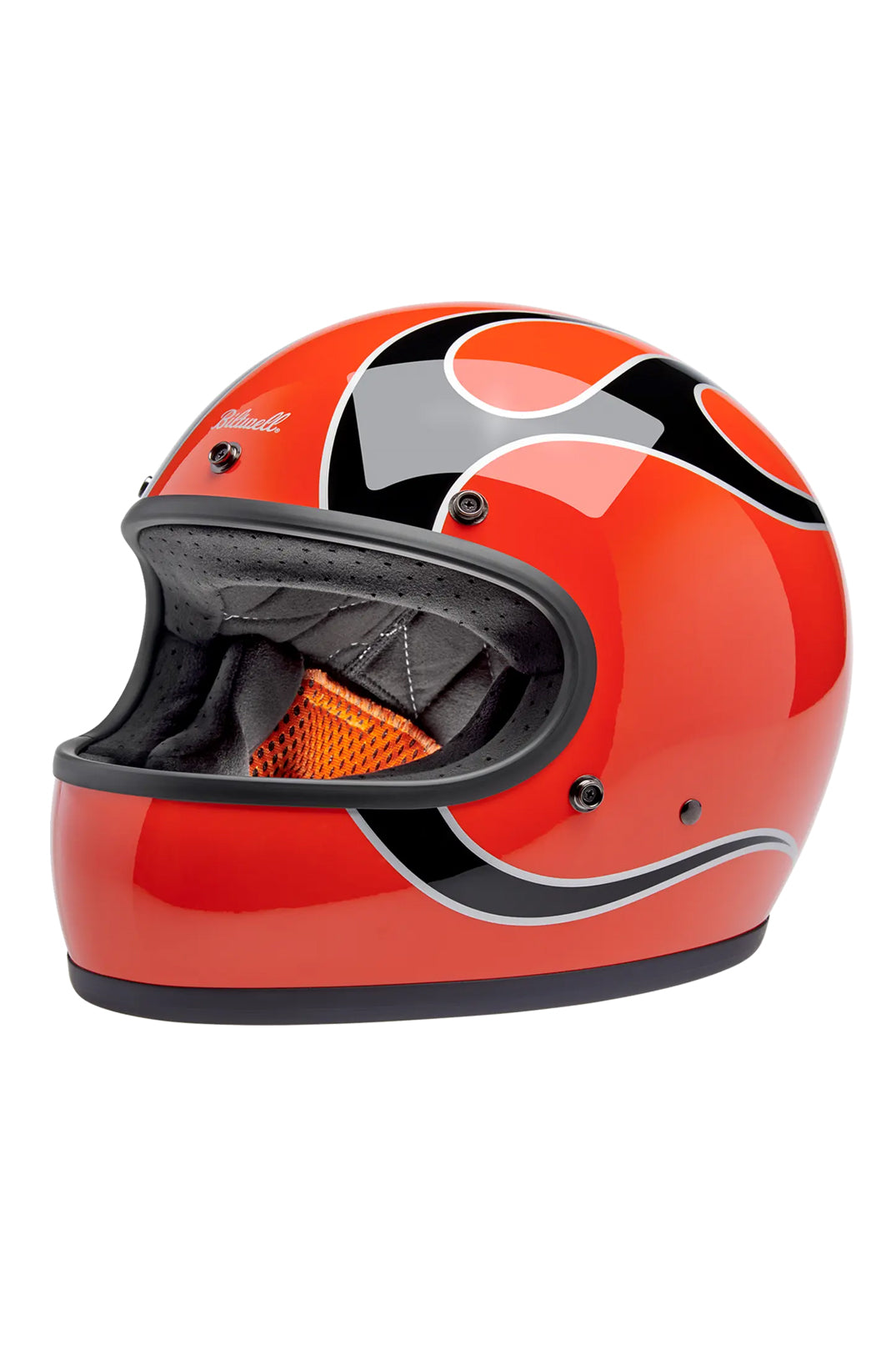 HELMET GRINGO COMPETITION ORANGE W/ FLAMES