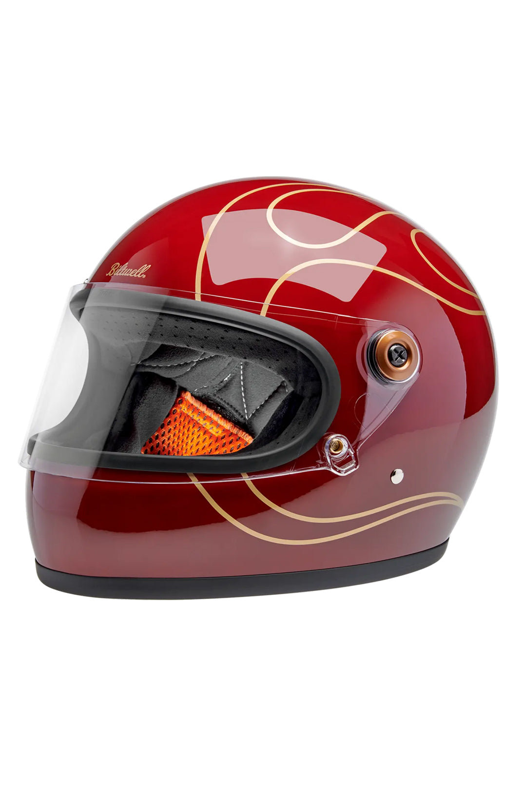 HELMET GRINGO S GLOSS GARNET RED W/ FLAMES