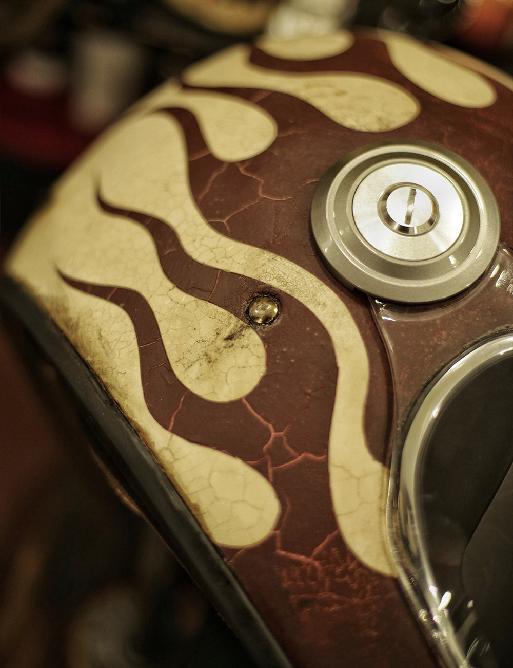 Custom helmet FLAME MAROON / WHITE