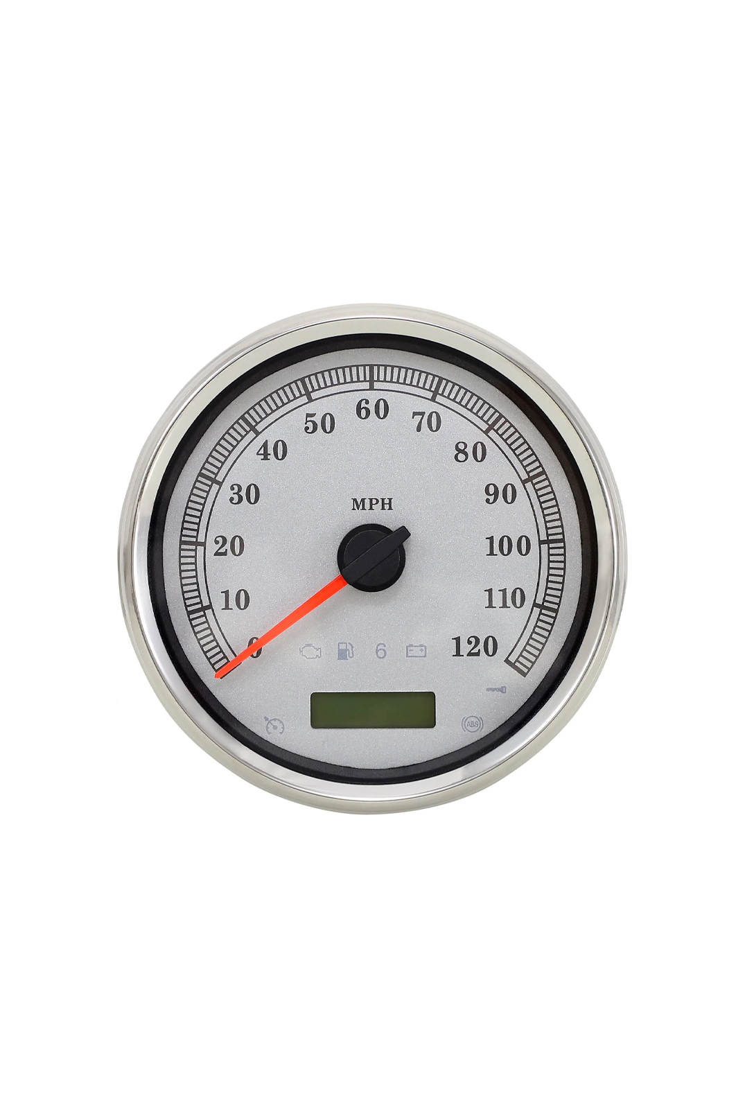 SPEEDOMETER SLVR MPH 5"