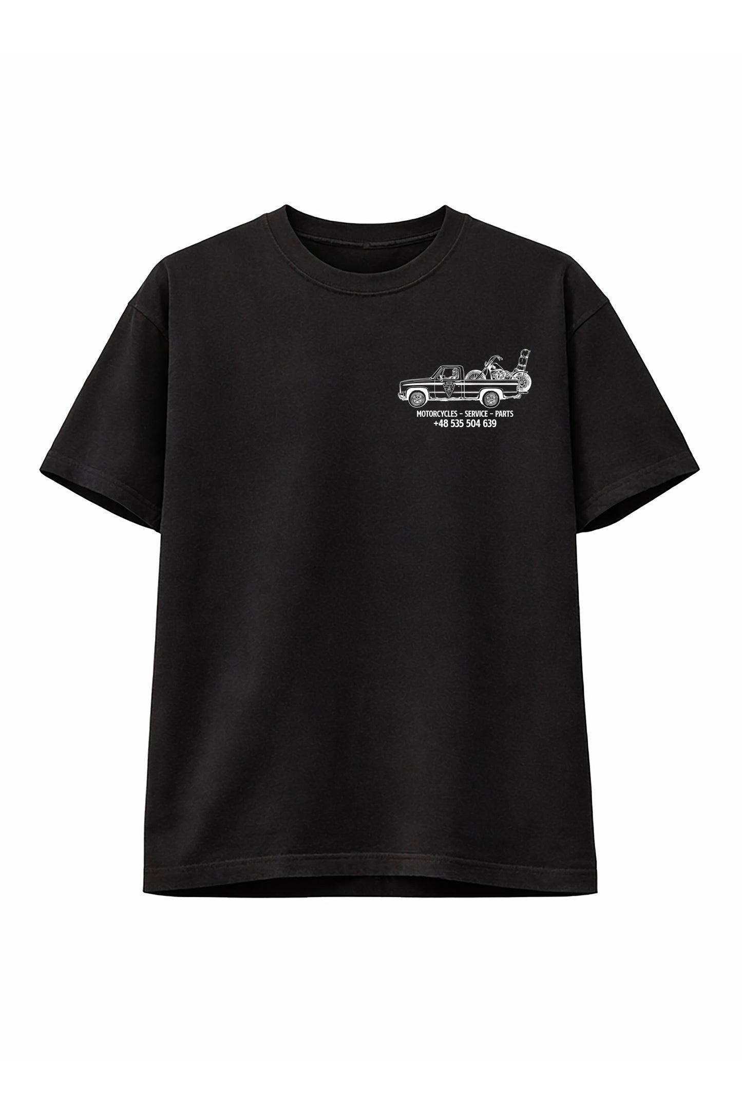 Service Cycles MF Customs T-Shirts Black White