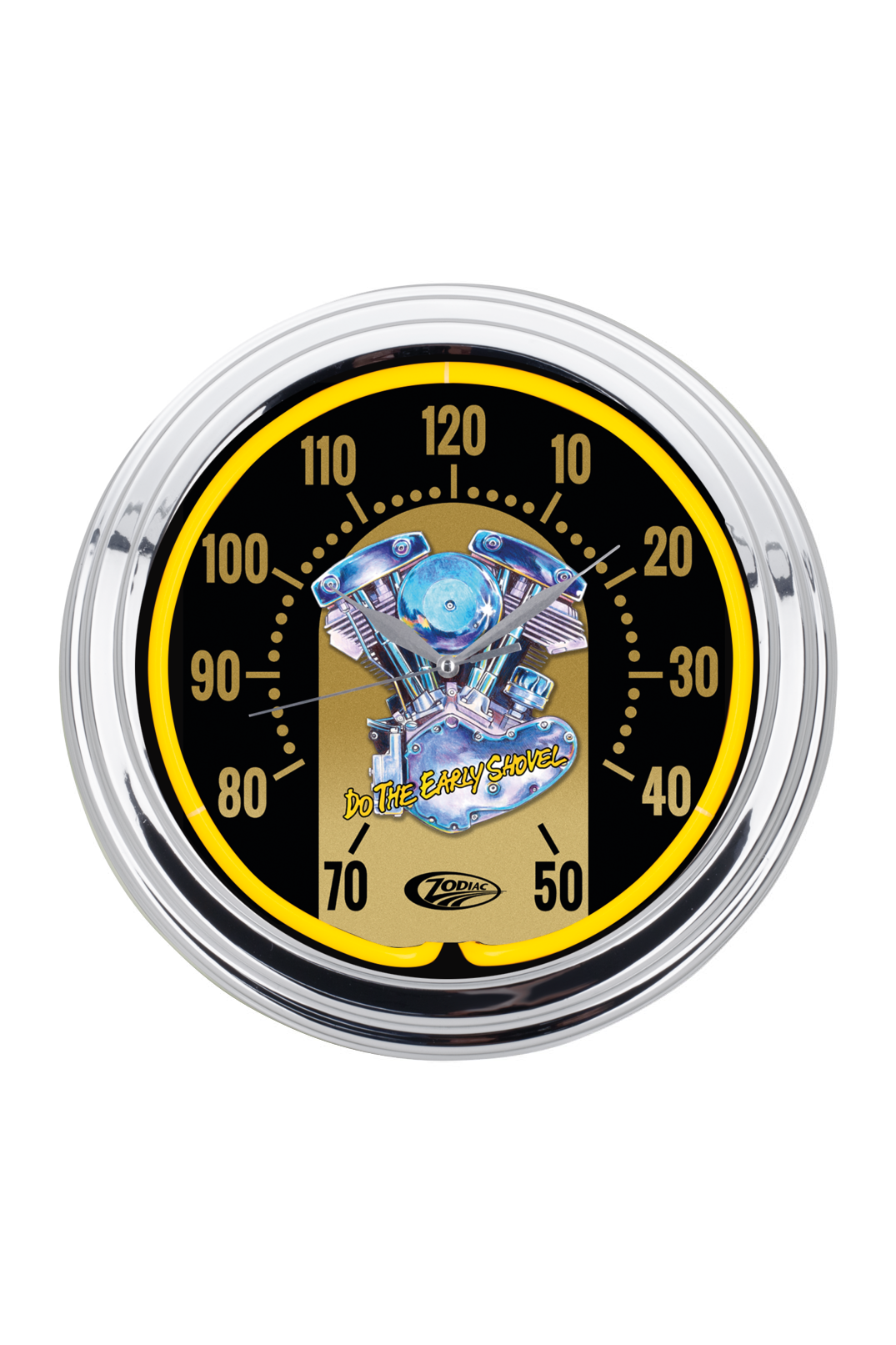 Zodiac "Shovelhead" Neon Clock