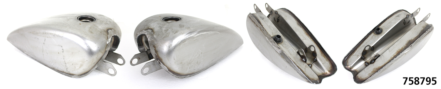 REPLICA XL 2 GALLON STEEL GAS TANK RAW 1982-2003 (Style B)