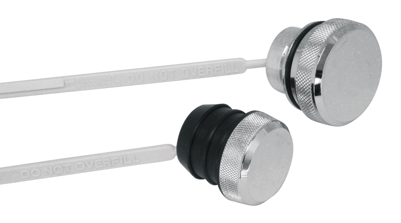 CHROME OIL TANK PLUGS WITH DIPSTICK
