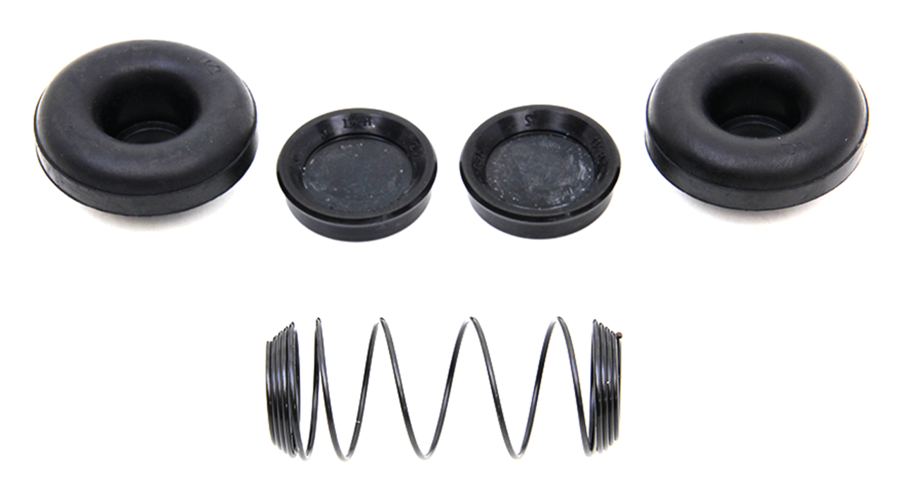 REAR BRAKE WHEEL CYLINDER - Rebuild kit (OEM 41748-58)
Complete replacement wheel cylinders provide positive brake operation and leak-free performance. Precision machined cast steel housing complete with heavy-duty cups and seals. | Big Twin