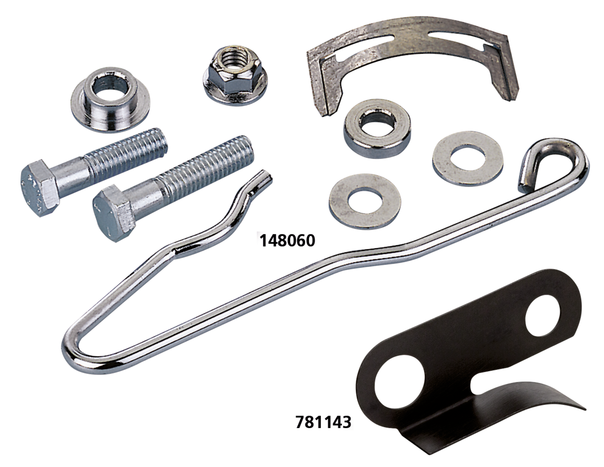 CALIPER ANTI VIBRATION KIT - Chrome rear brake caliper anti-vibration kit, 1973 thru 1981 FL & FX Big Twin, Genuine Zodiac (OEM 41670-73)
For use with OEM "Banana" style brake calipers to dampen brake pad rattles. | Big Twin | FX | Touring