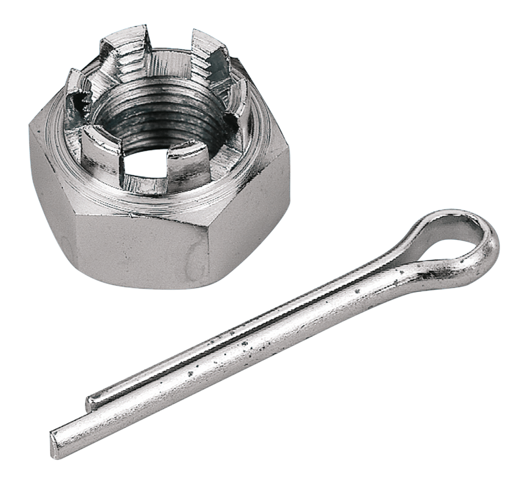 CHROME CASTLE NUT FOR REAR AXLES