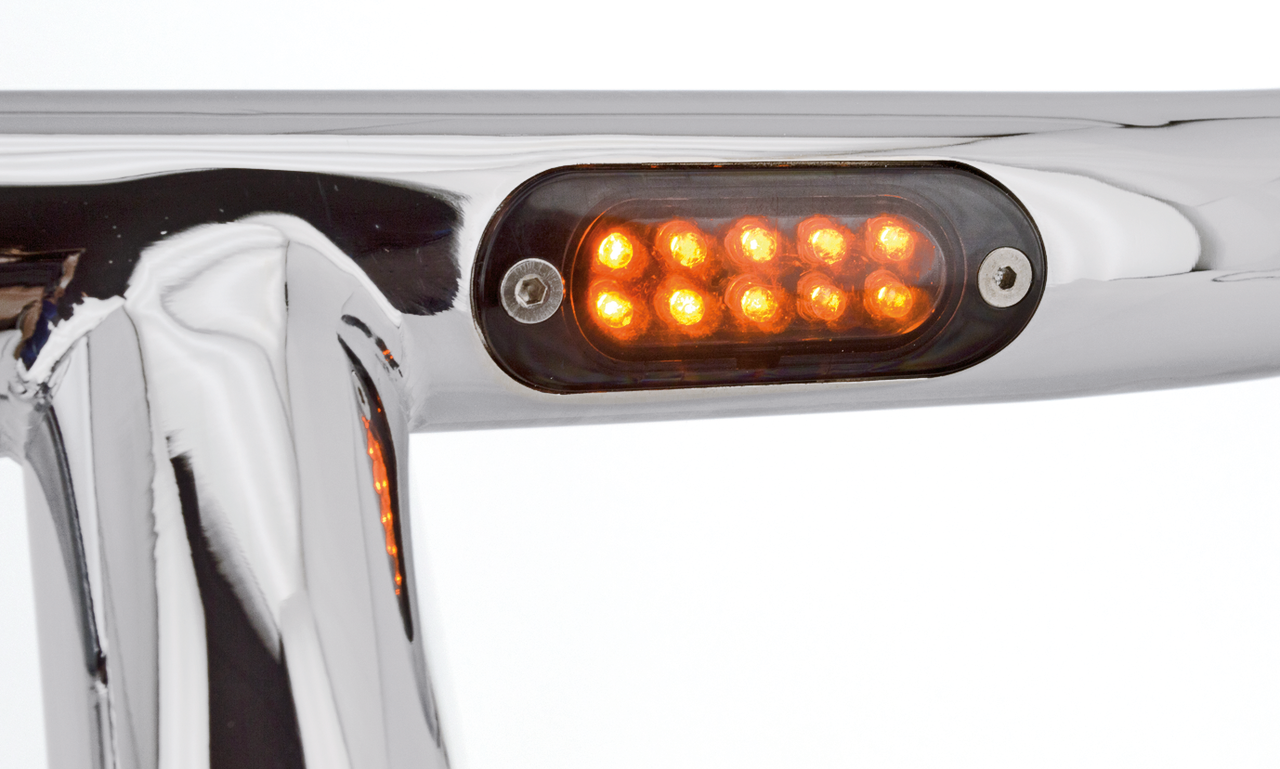 ZODIAC BEEFY T-BARS WITH BUILT-IN LED LIGHTS | Dyna | Softail | Touring | Trike