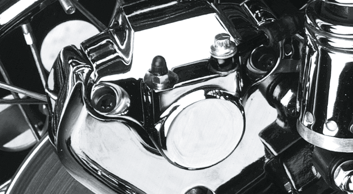 CHROME PLATED 1987-1999 STYLE REAR CALIPER | Dyna | FXR | Softail | Sportster