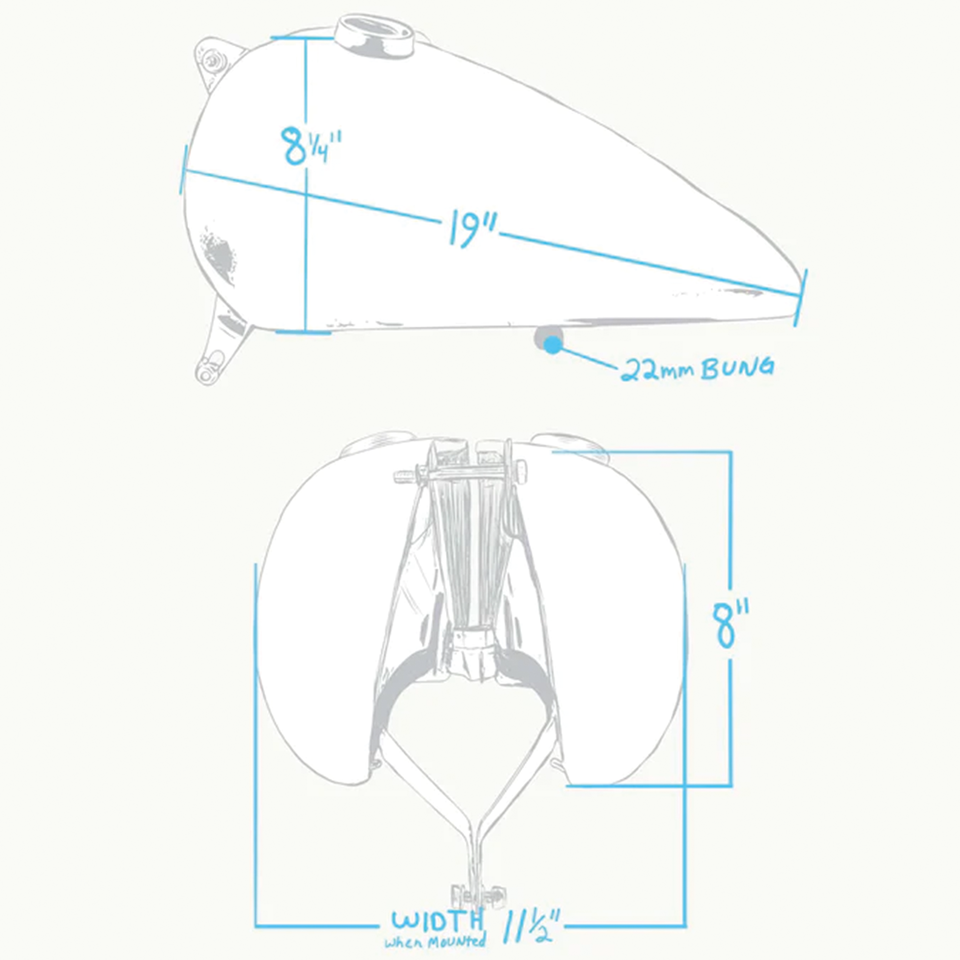 LOWBROW CUSTOMS WX STYLE SPLIT GAS TANKS FOR EARLY BIG TWIN | Big Twin