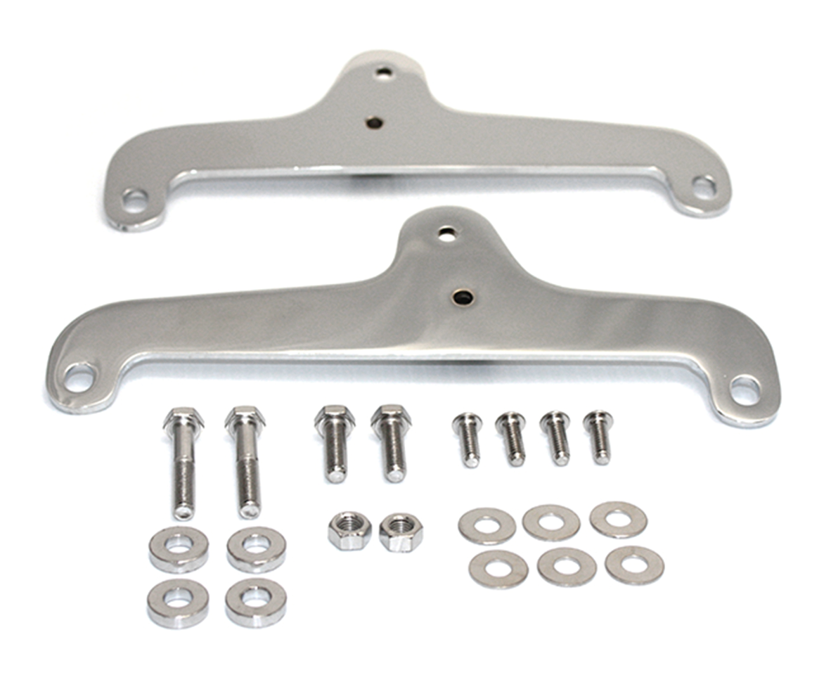 RIGID MOUNT MINI LOW BOY SISSY BARS - Height: 34cm, Side Plates
Zodiac offers a complete line of very stylish, chrome plated sissy bars for almost all Harley-Davidson models. Side plates and uprights have to be ordered separately. | FX