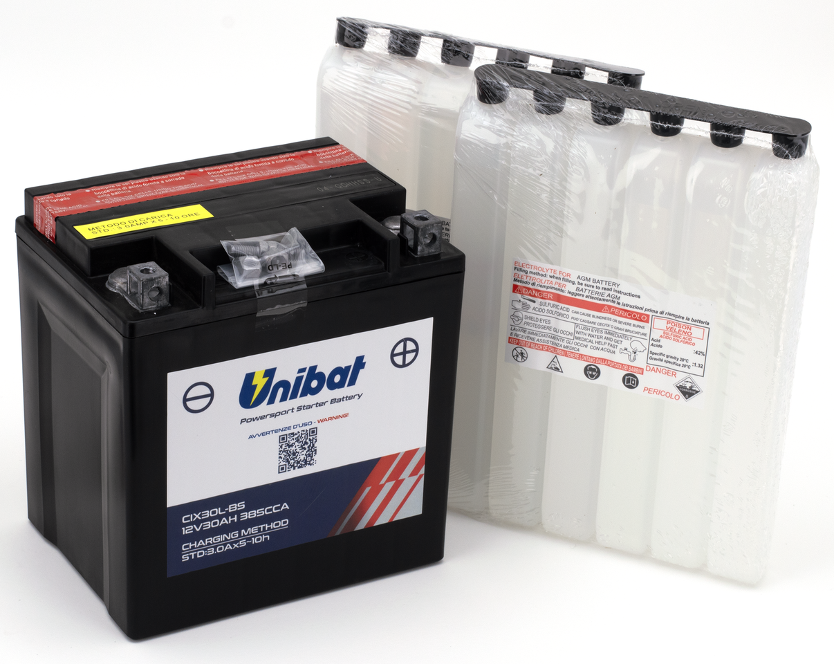 UNIBAT AGM DRY BATTERIES WITH ACID PACK | Adventure Touring | Sportster | Street
