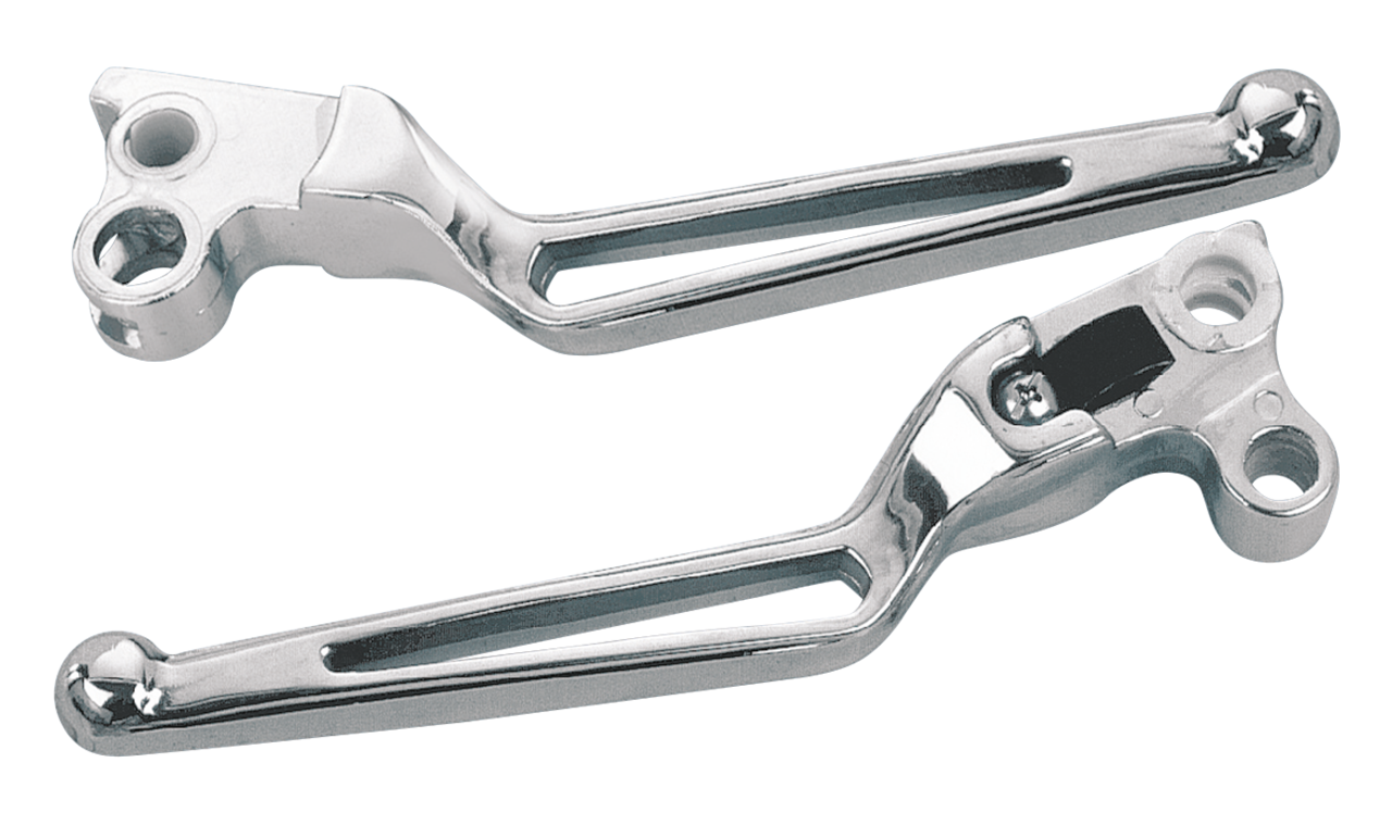 CHROME PLATED "STEALTH STYLE" CLUTCH & BRAKE LEVERS | Big Twin | Dyna | FX | FXR | Softail | Sportster | Touring