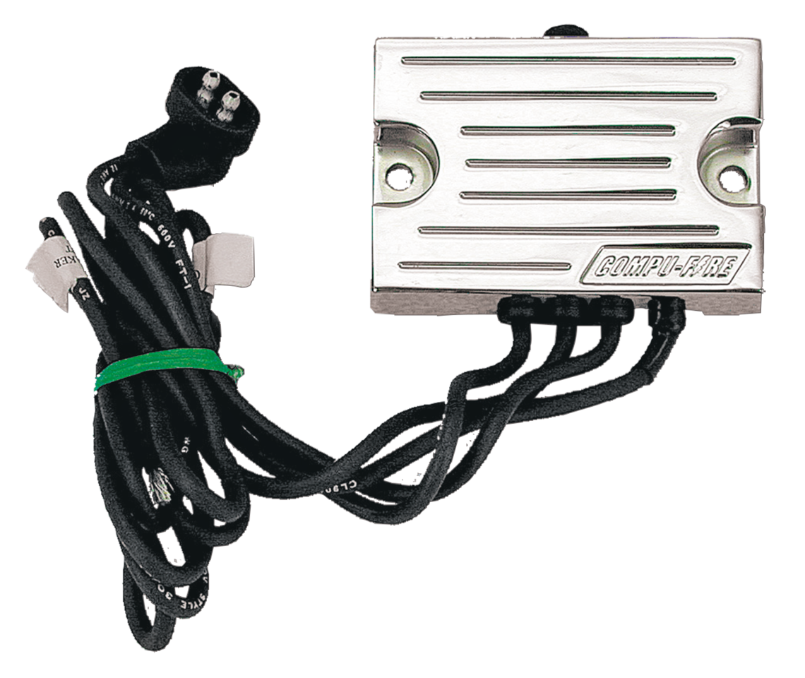 COMPU-FIRE'S CHROME PLATED BILLET ALUMINUM ELECTRONIC VOLTAGE REGULATOR | Dyna | FXR | Softail | Touring
