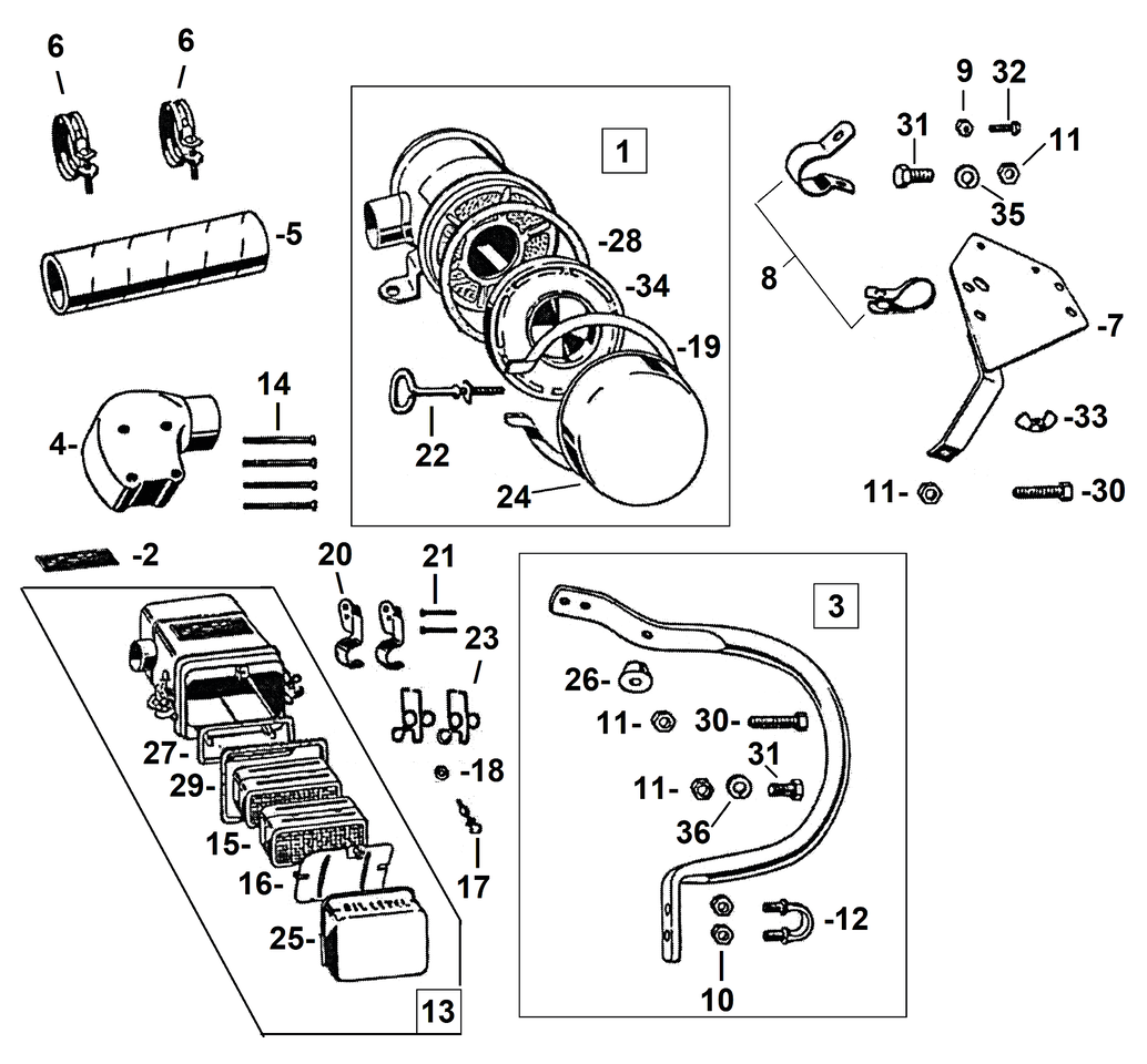 REPLICA "HOUDE" OIL BATH AIR CLEANER TRANSFER | 45"