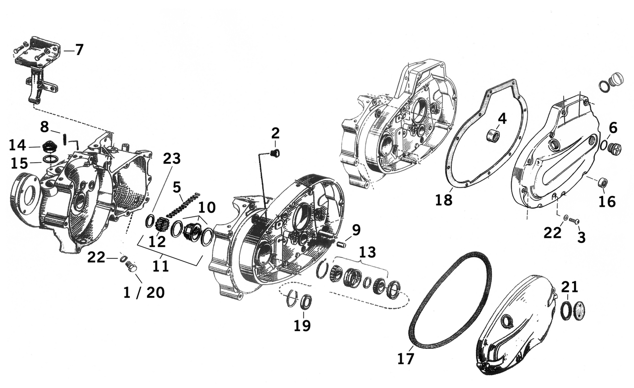 LOWER END PARTS FOR 1954-1956 KH & 1957-1976 XL - L/H Crankcase bearing XL52-76 #24729-52
Quality replacement parts for 1954-1976 KH and XL models, parts are sold each unless indicated differently. | KH | Sportster