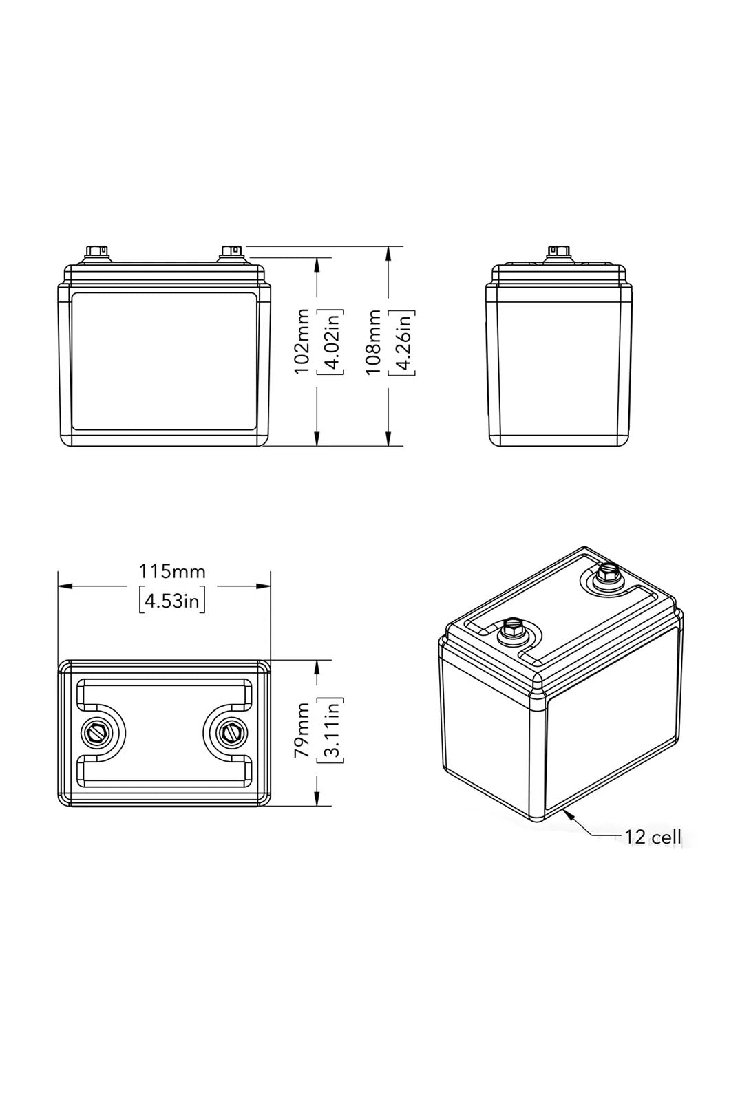 12V Antigravity AG-1201/12-Cell Small Case Lithium Ion Batteries