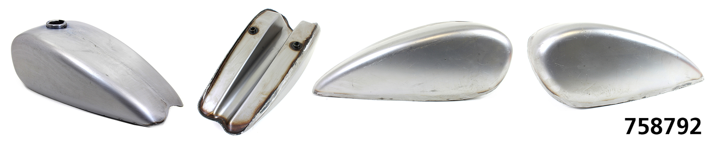 REPLICA XL 2 GALLON STEEL GAS TANK RAW (Style A)