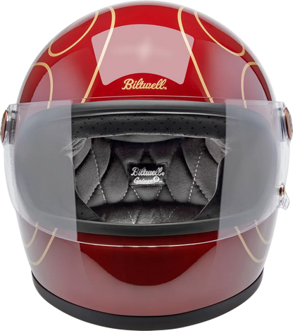 HELMET GRINGO S GLOSS GARNET RED W/ FLAMES