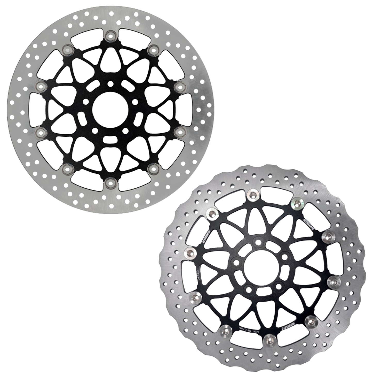 ACCOSSATO FLOATING BRAKE DISCS | 45" | Big Twin | FX | FXR | KH | Servi-Car | Softail | Sportster | Touring | XA