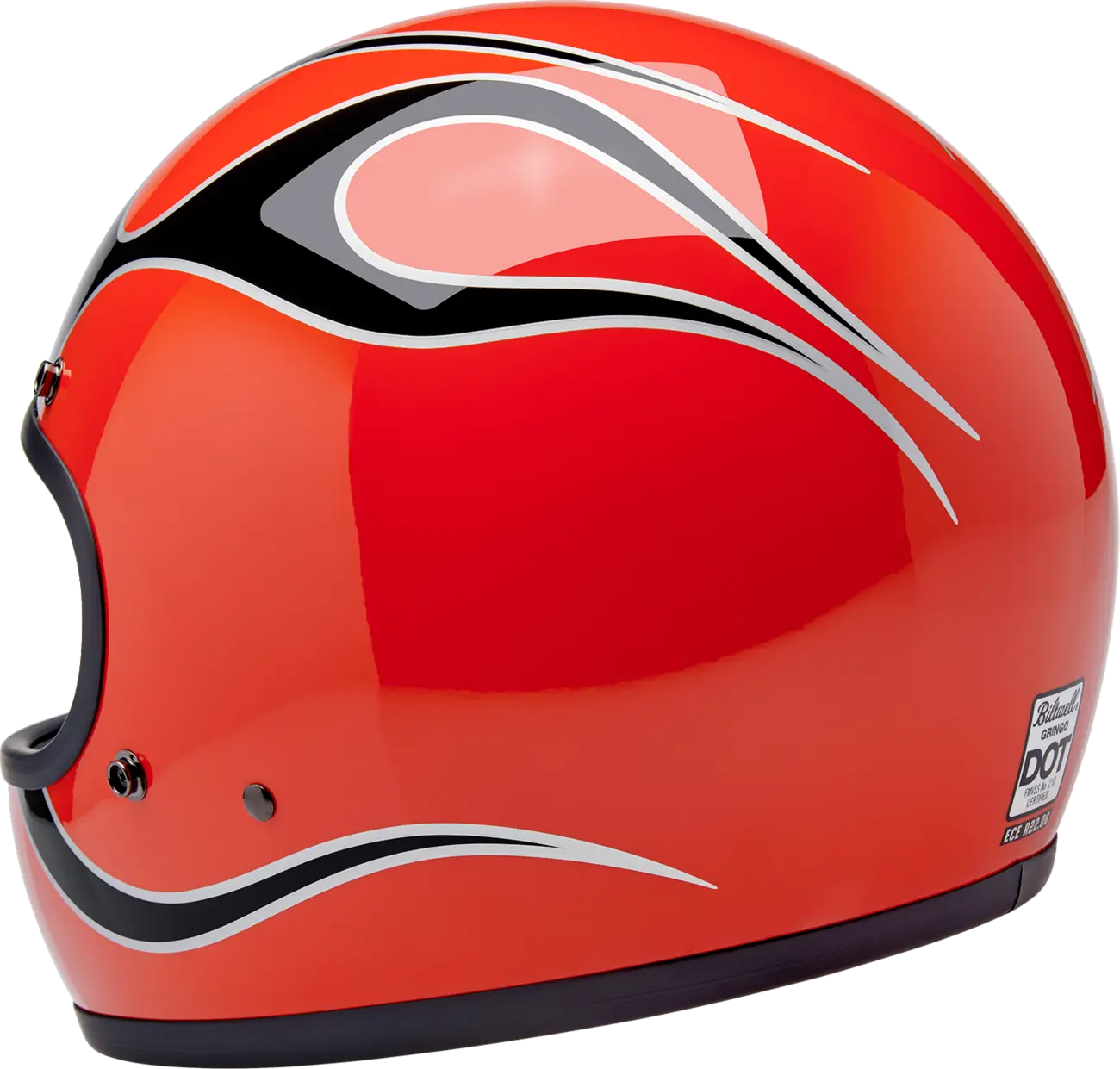 HELMET GRINGO COMPETITION ORANGE W/ FLAMES