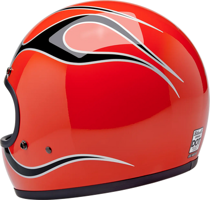 HELMET GRINGO COMPETITION ORANGE W/ FLAMES