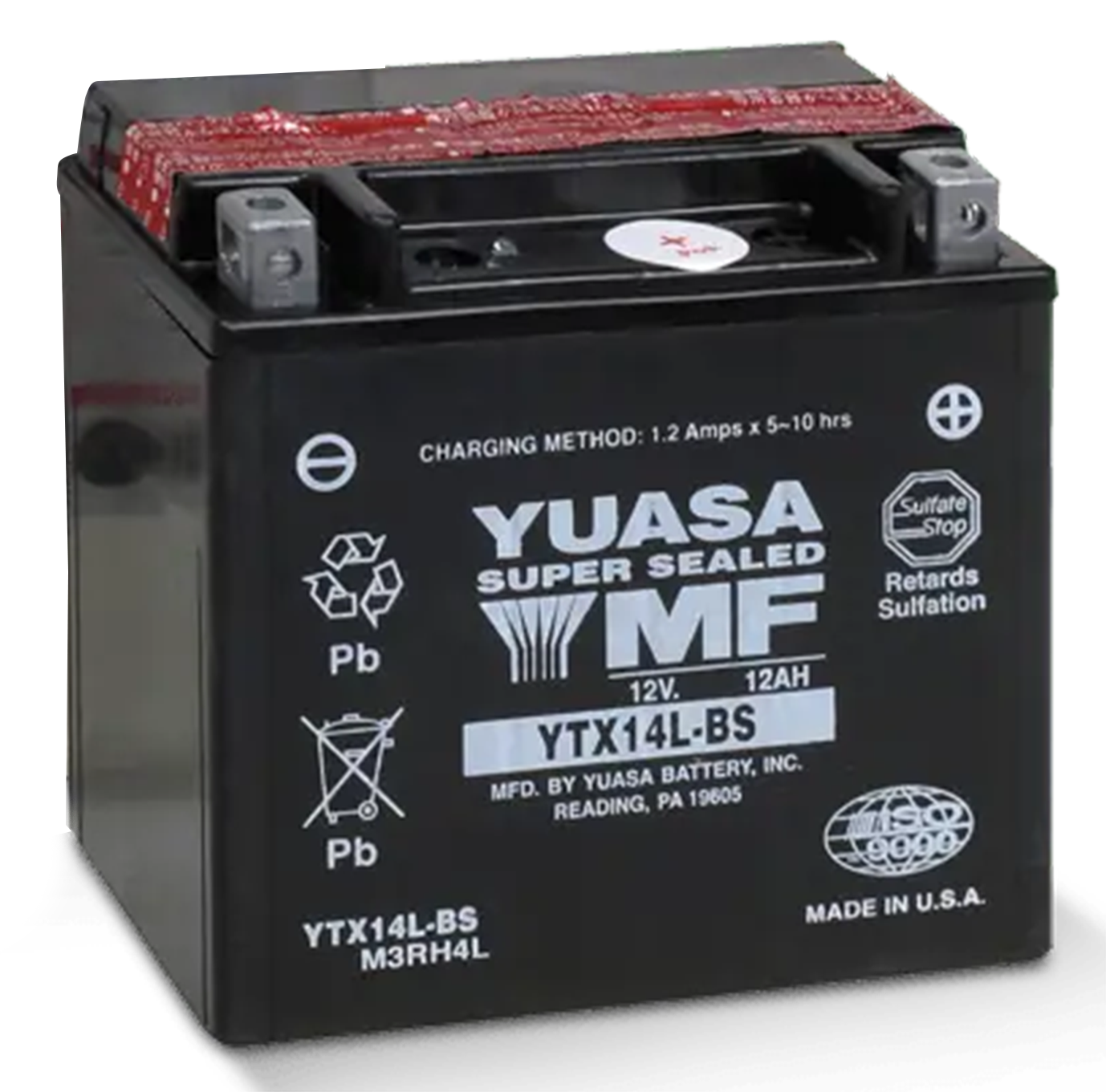 YUASA "V-FORCE" HIGH OUTPUT MAINTENANCE FREE BATTERIES | Adventure Touring | RH Sportster | Sportster
