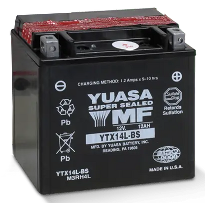 YUASA "V-FORCE" HIGH OUTPUT MAINTENANCE FREE BATTERIES | Adventure Touring | RH Sportster | Sportster