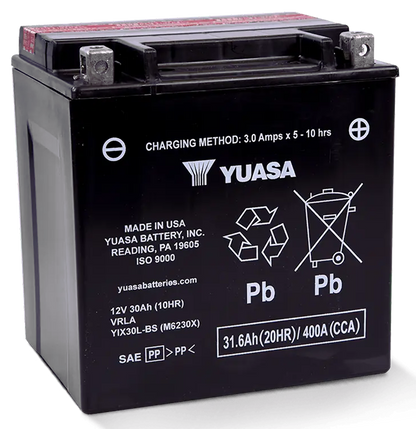 YUASA "V-FORCE" HIGH OUTPUT MAINTENANCE FREE BATTERIES | Adventure Touring | RH Sportster | Sportster