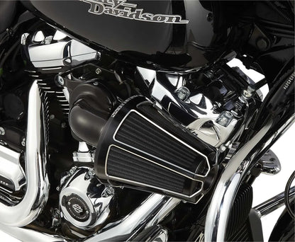 AIR CLEANER - BEVELED - MSTR SUCKER - M8 17-23 - BLACK