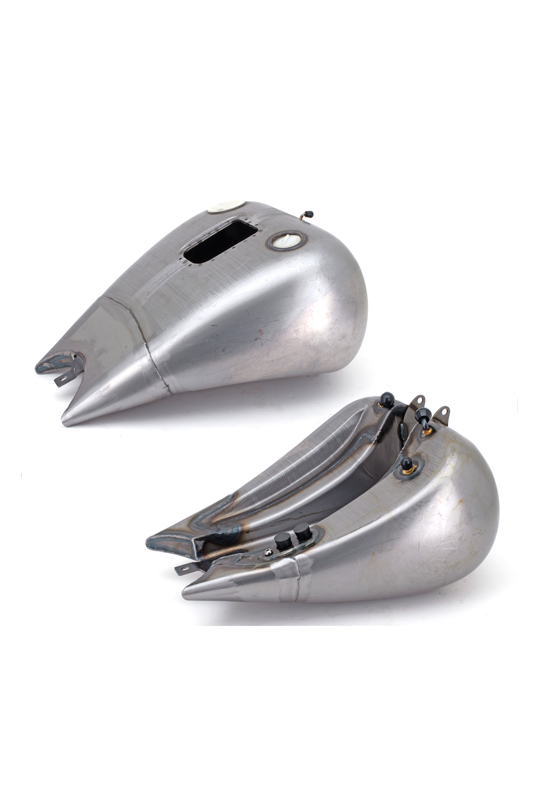 2" STRETCHED CUSTOM STYLE TANKS WITH DASH MOUNT FOR SOFTAIL TWIN CAM 2001-2007 (style B)