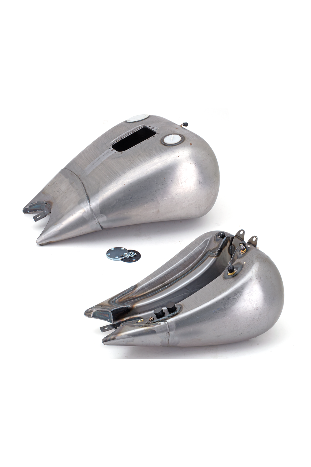 2" STRETCHED CUSTOM STYLE TANKS WITH DASH MOUNT FOR SOFTAIL TWIN CAM 2008-2017 (style B)