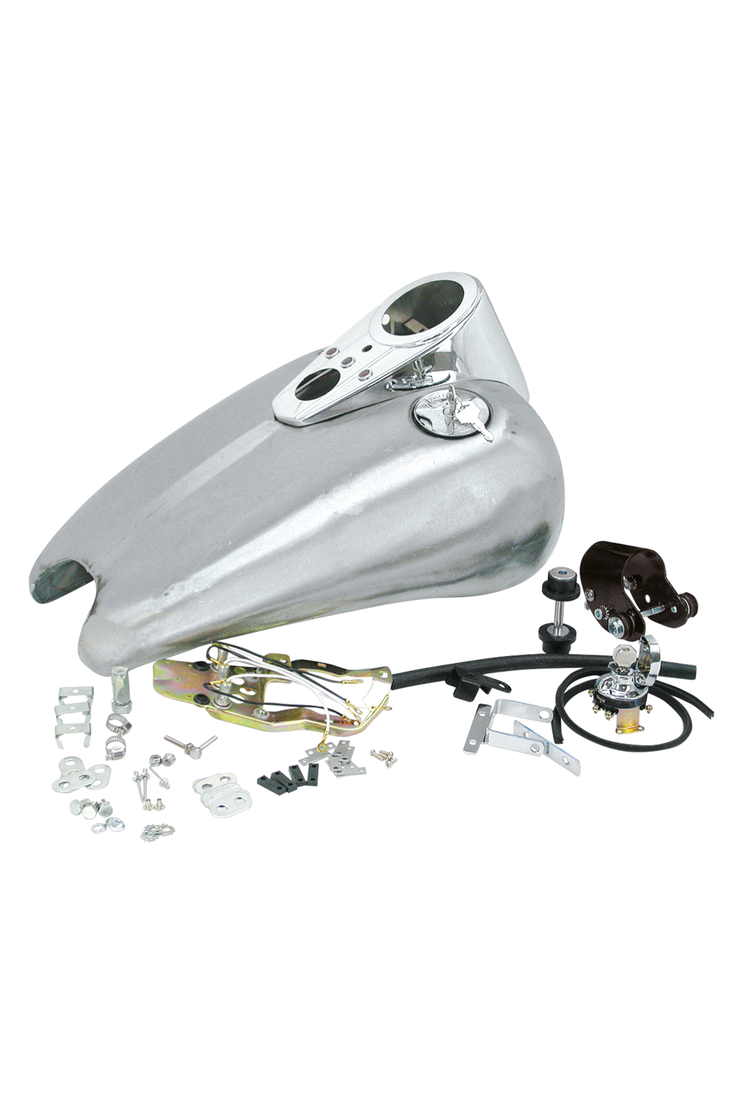 2" STRETCHED RUBBER MOUNT SPORTBOB TANK WITH DASH FOR 1995-2003 SPORTSTER (style B)