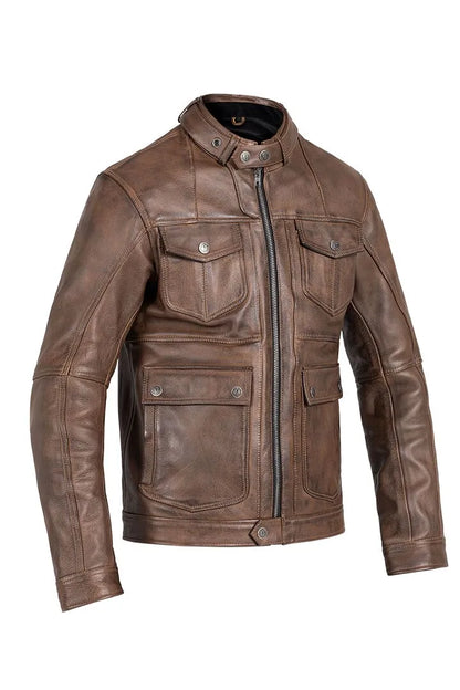 JACKET DRIFTER LEATHER BROWN