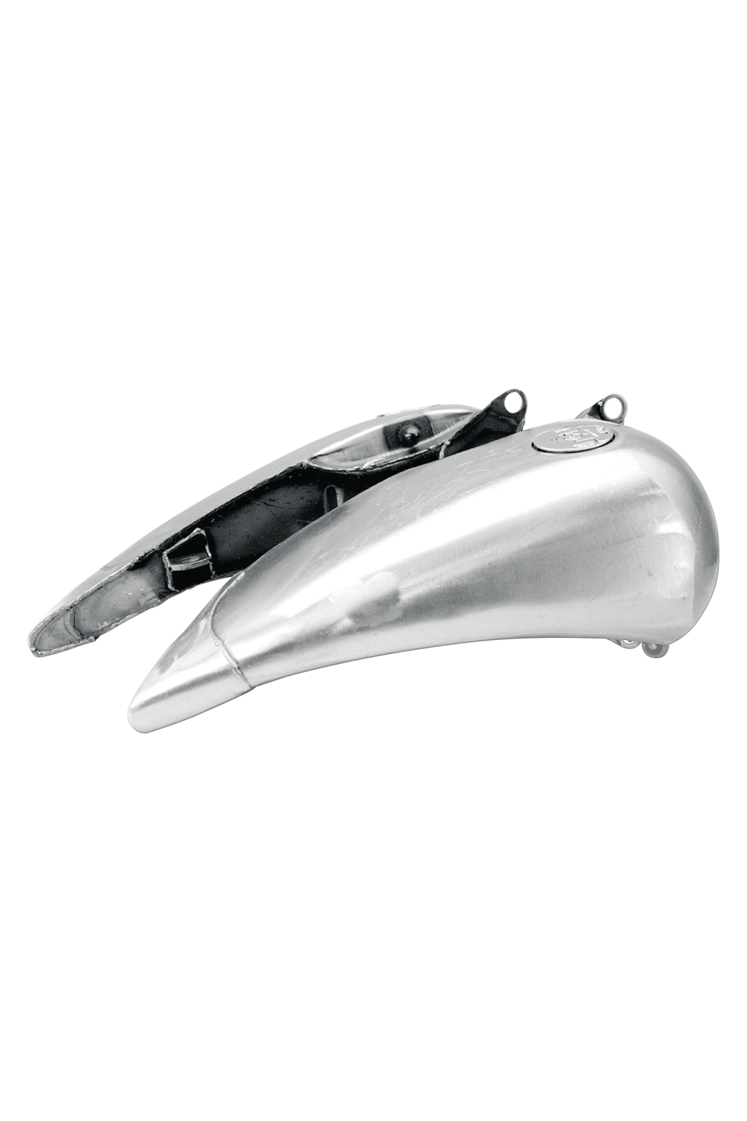 4" STRETCHED STEEL FLAT-SIDE GAS TANK FOR SOFTAILS 5.4 gallon (20,4L.) (style D)