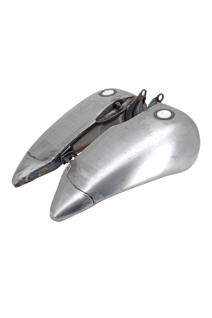 4" STRETCHED STEEL FLAT-SIDE GAS TANK FOR SOFTAILS 5.4 gallon (20,4L.) (style B)