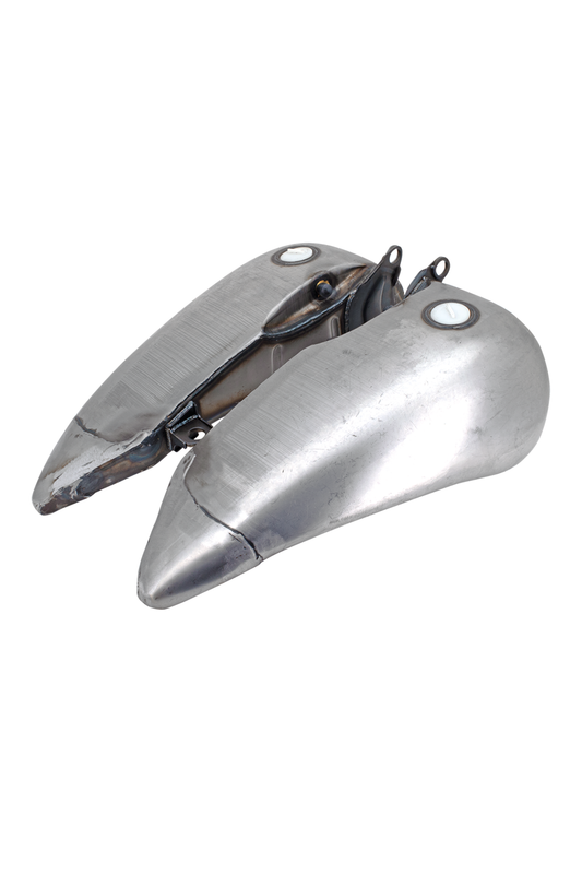 4" STRETCHED STEEL FLAT-SIDE GAS TANK FOR SOFTAILS 5.4 gallon (20,4L.) (style B)
