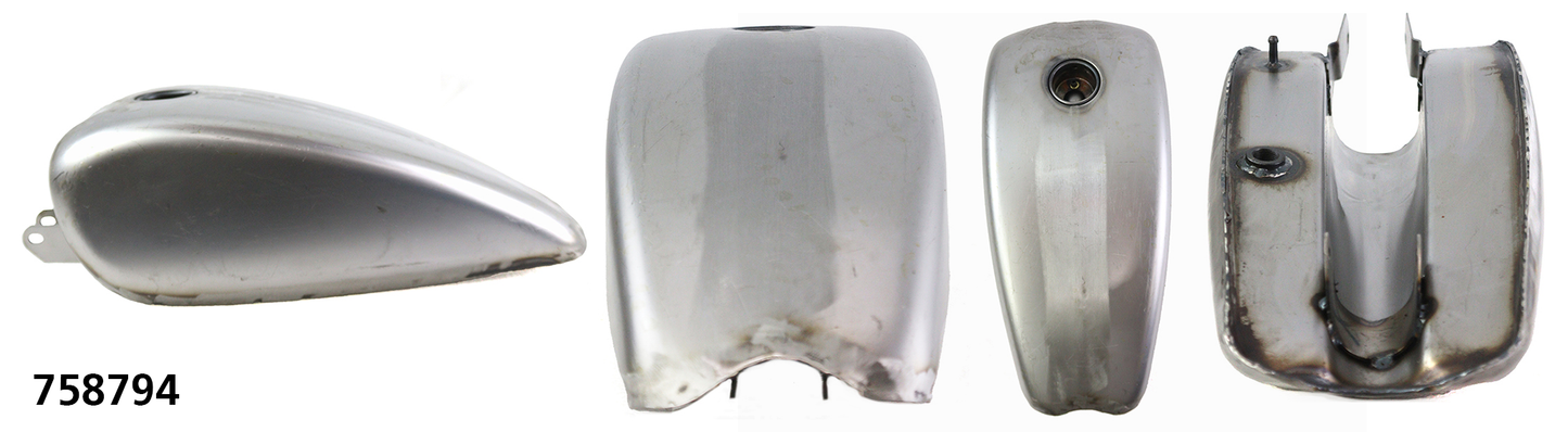 REPLICA XL 2 GALLON STEEL GAS TANK RAW 1957-1978 (Style B)