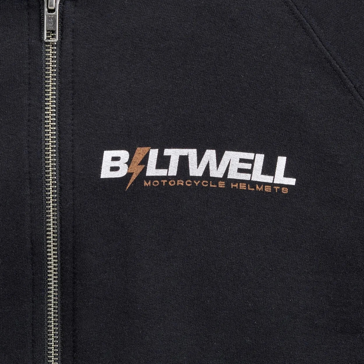 HOODIE BOLTS ZIP BLACK