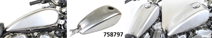 REPLICA XL 2 GALLON STEEL GAS TANK RAW 2007-2022 (Style B)