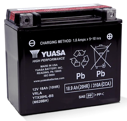 YUASA "V-FORCE" HIGH OUTPUT MAINTENANCE FREE BATTERIES | Adventure Touring | RH Sportster | Sportster