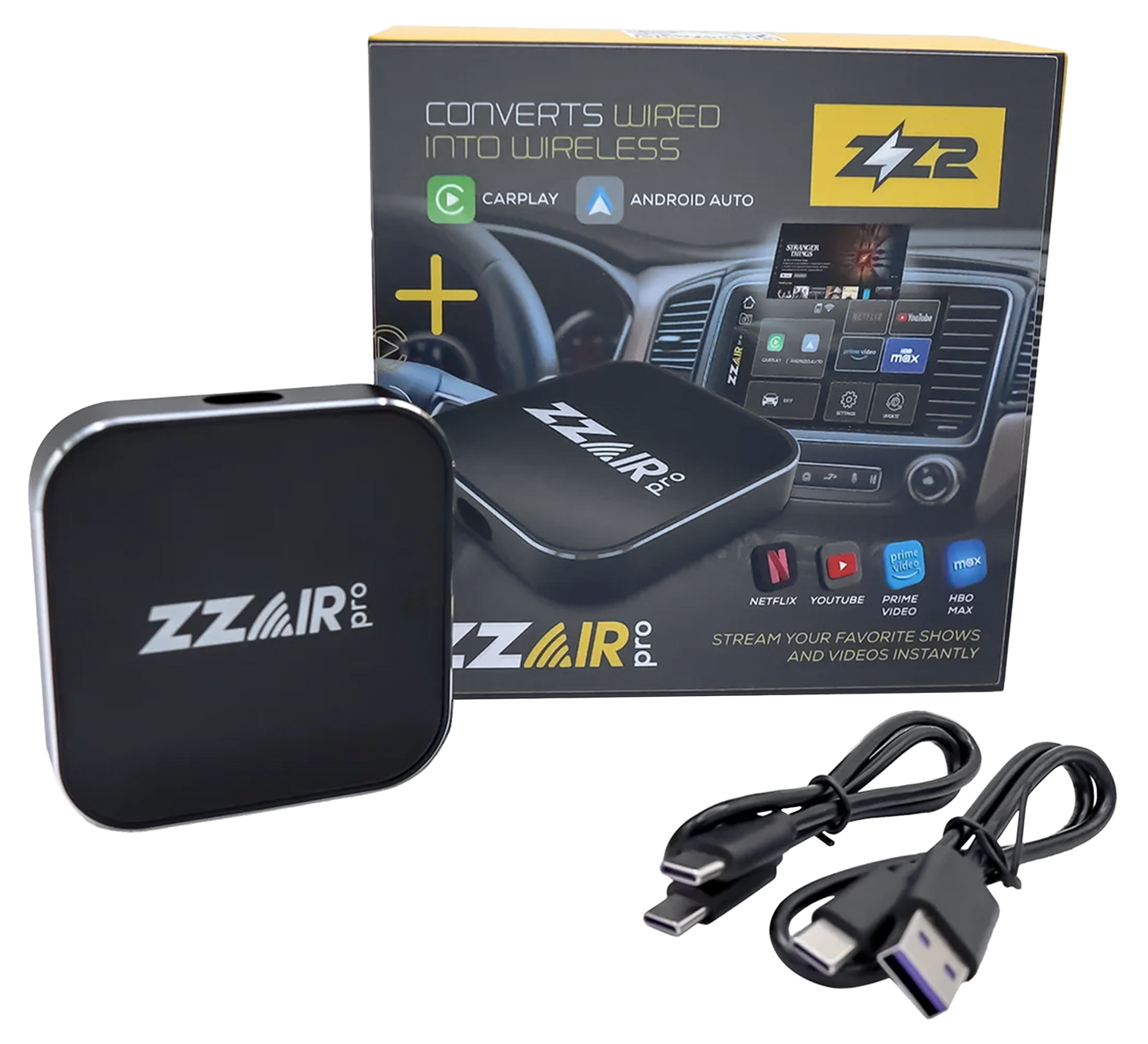 ZZAIR CONVERTS WIRED APPLE CARPLAY AND ANDROID AUTO TO WIRELESS