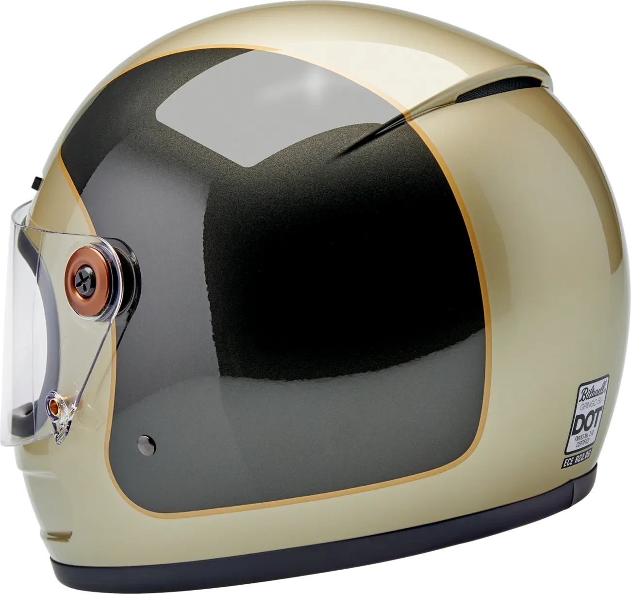 BILTWELL Gringo SV Helmet GLOSS METALLIC CHAMPAGNE/CHARCOAL TRAKR