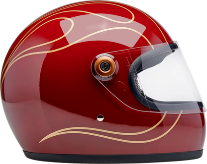 HELMET GRINGO S GLOSS GARNET RED W/ FLAMES