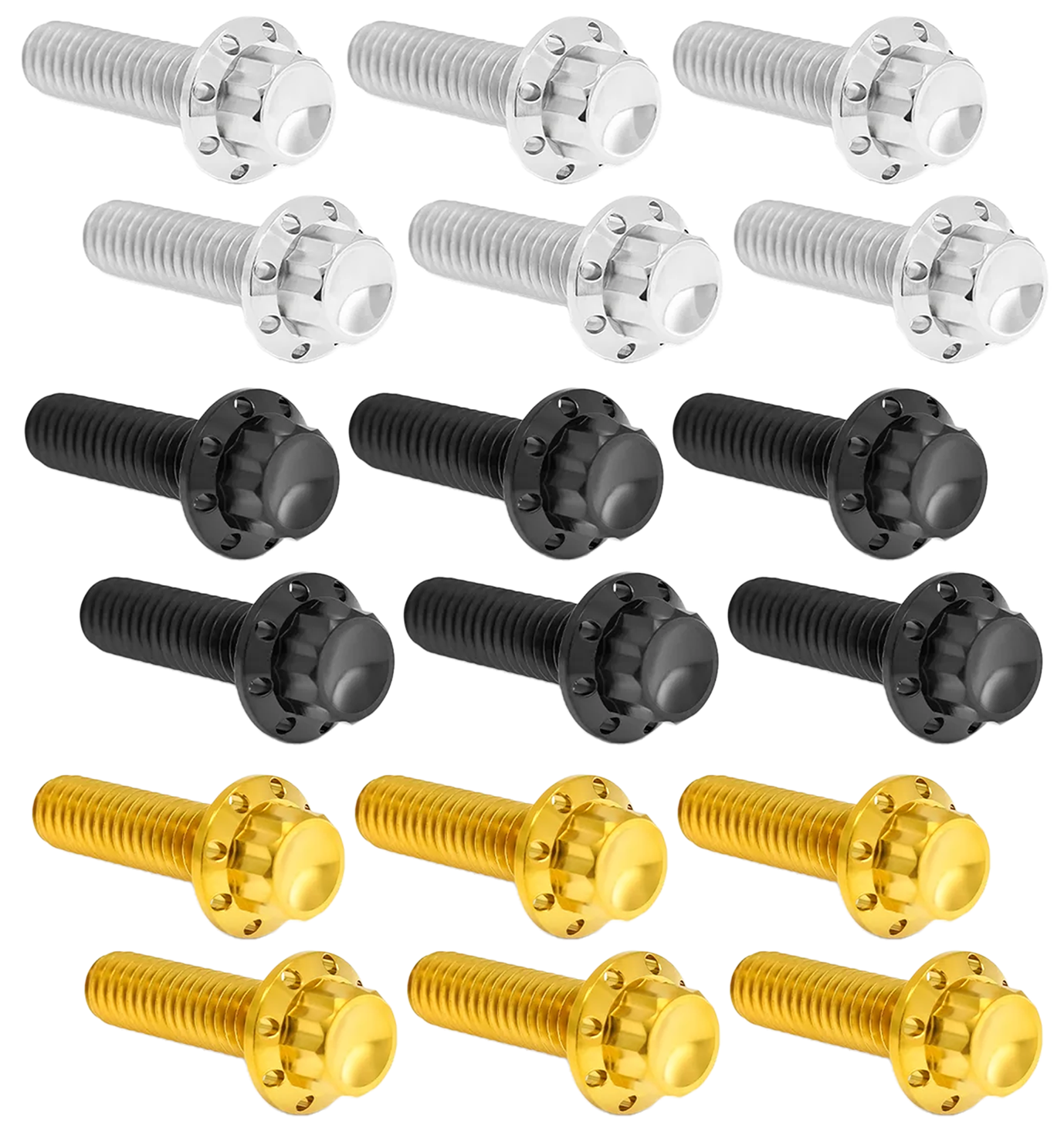 TRANSMISSION TOP COVER TITANIUM 12-POINT BOLT KITS