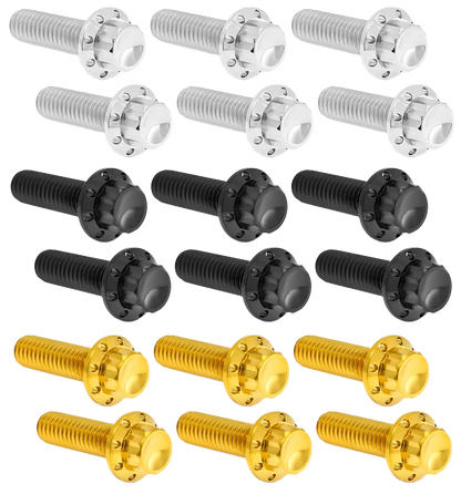 TRANSMISSION TOP COVER TITANIUM 12-POINT BOLT KITS